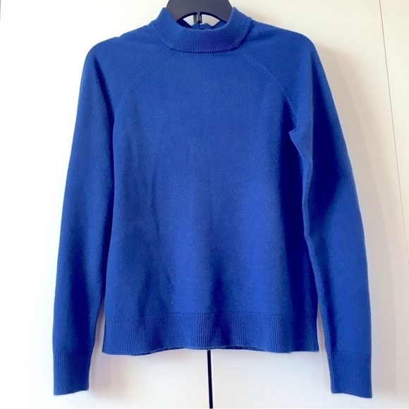 Karen Scott luxsoft Mock Neck Blue Sweater - Picture 1 of 16